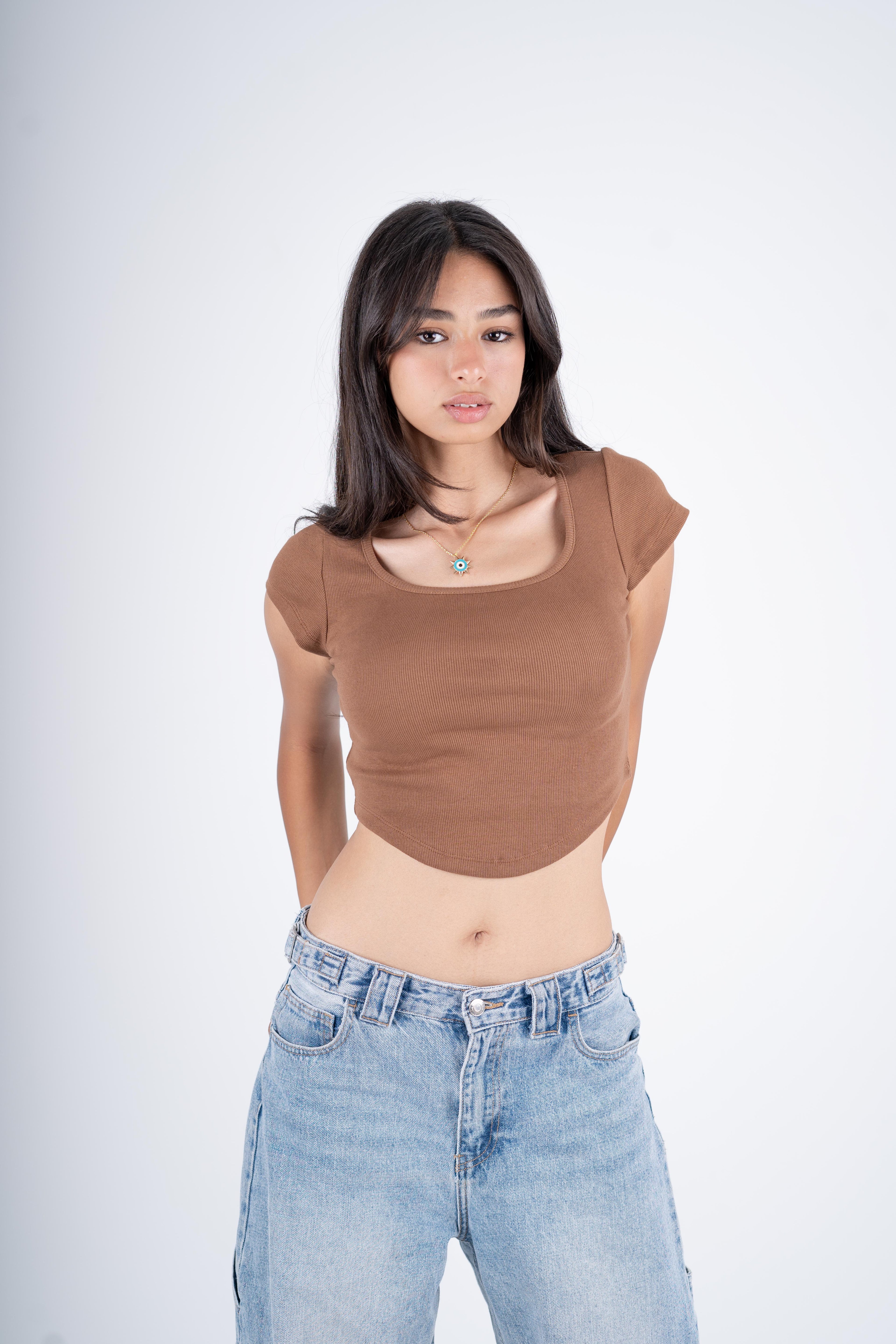 Square Affair Top - Gourmand Brown