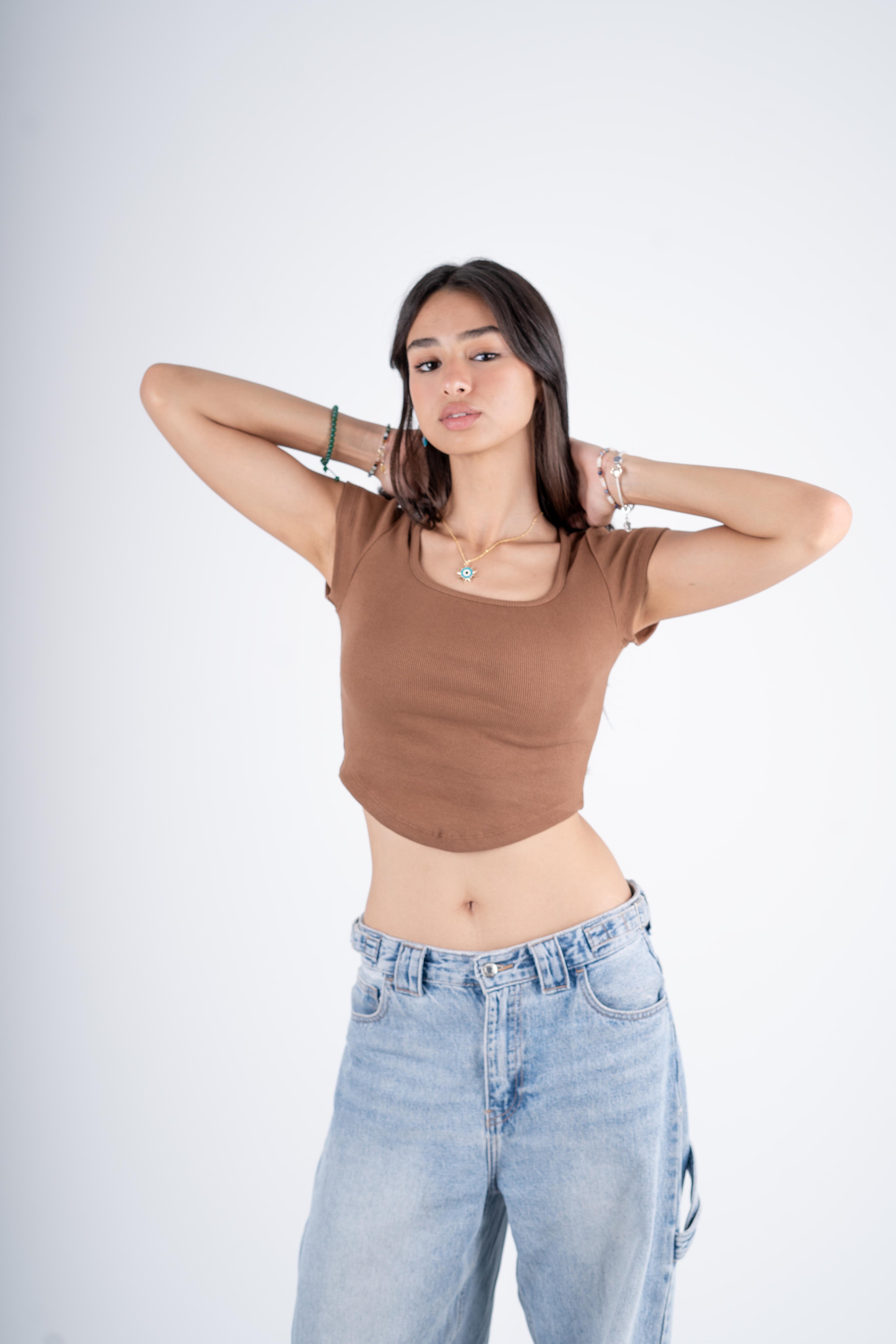Square Affair Top - Gourmand Brown
