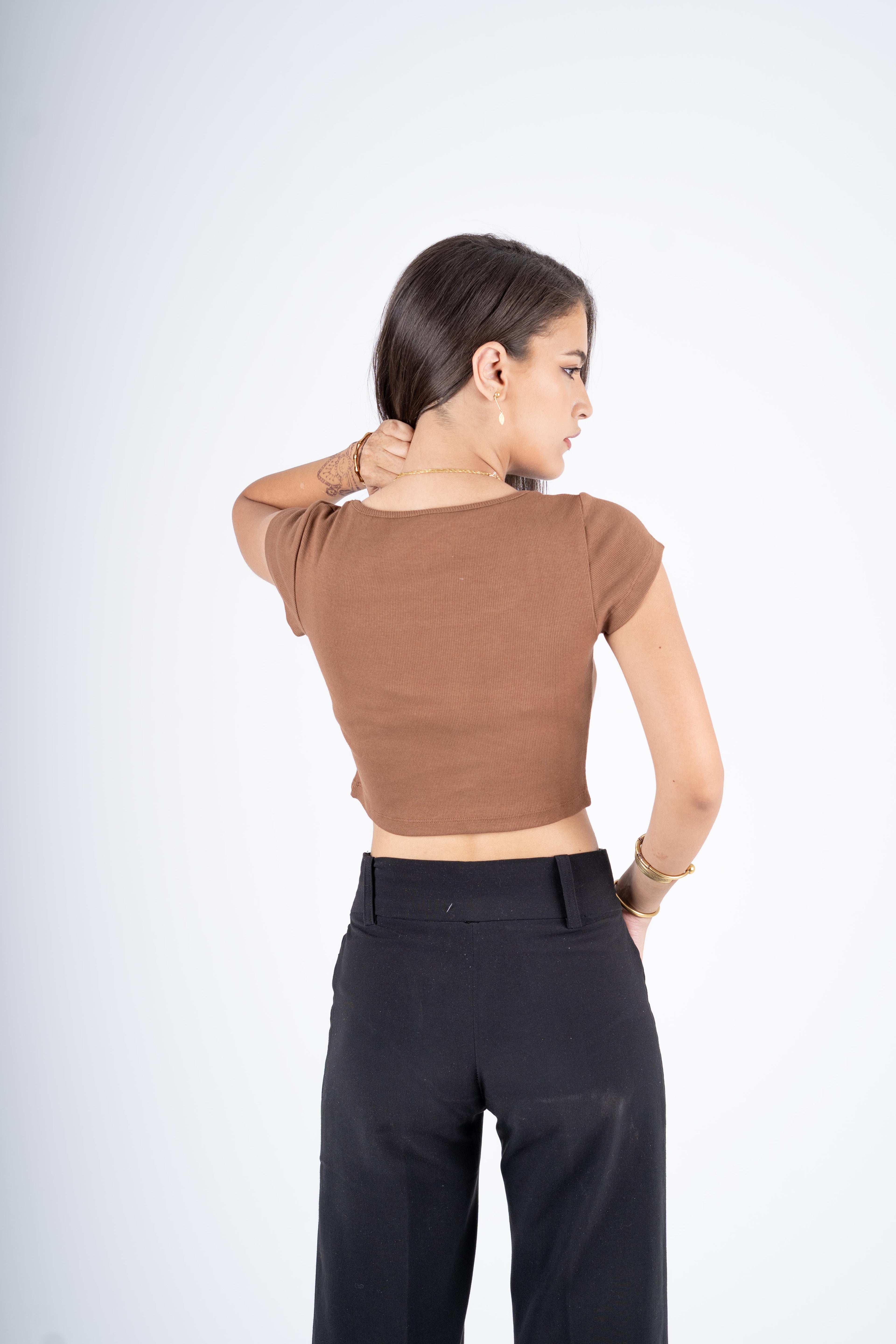 Square Affair Top - Gourmand Brown