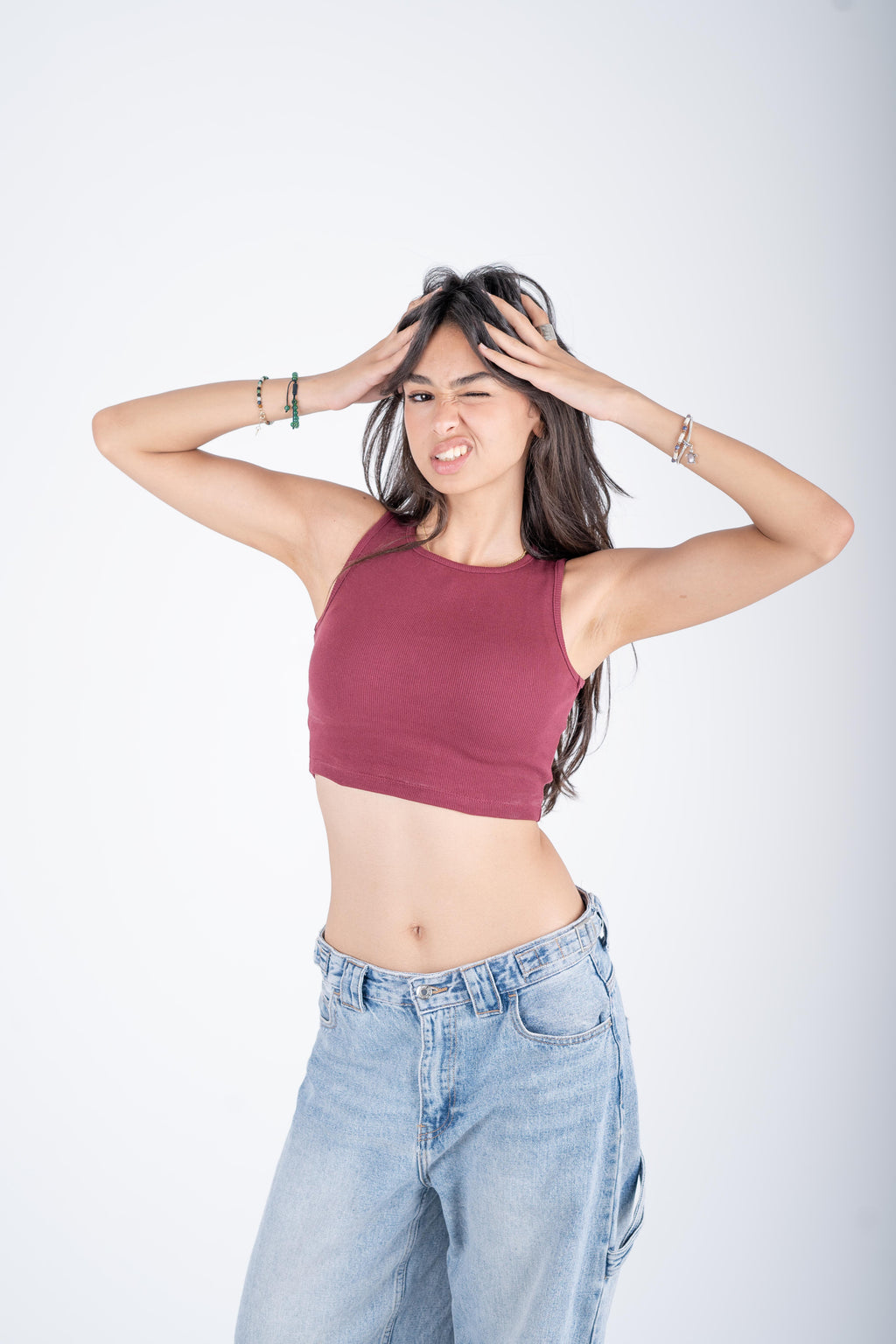 Chill Crop Top - Burgandy